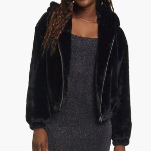 BP. Hooded Faux Fur Jacket from Nordstrom
